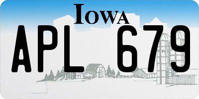 IA license plate APL679