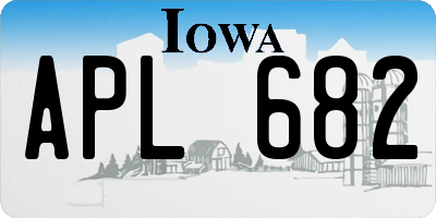 IA license plate APL682