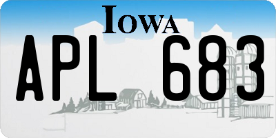IA license plate APL683