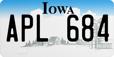 IA license plate APL684