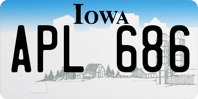 IA license plate APL686