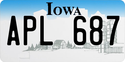 IA license plate APL687
