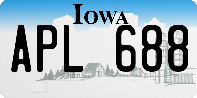 IA license plate APL688