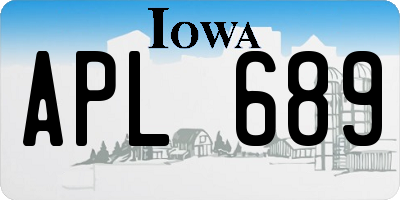 IA license plate APL689