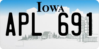 IA license plate APL691