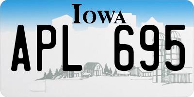 IA license plate APL695