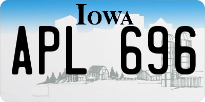 IA license plate APL696