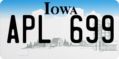 IA license plate APL699
