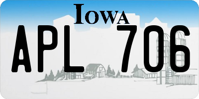 IA license plate APL706