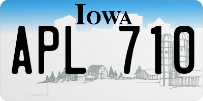 IA license plate APL710