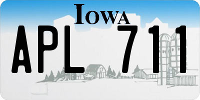 IA license plate APL711