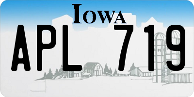 IA license plate APL719
