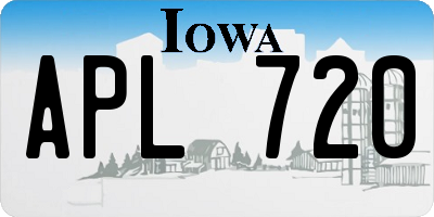 IA license plate APL720