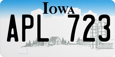 IA license plate APL723