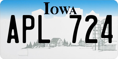 IA license plate APL724