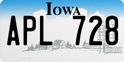 IA license plate APL728
