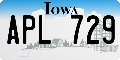 IA license plate APL729