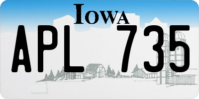 IA license plate APL735