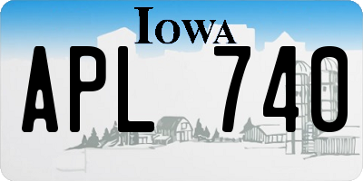 IA license plate APL740