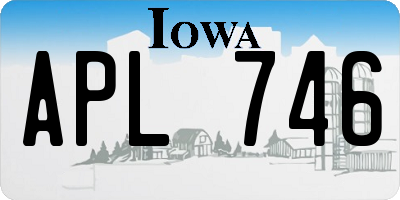 IA license plate APL746