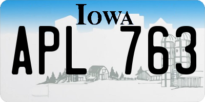 IA license plate APL763