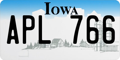 IA license plate APL766