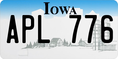 IA license plate APL776