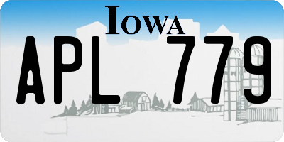 IA license plate APL779