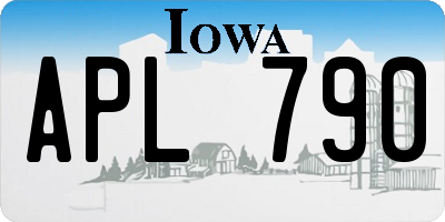 IA license plate APL790