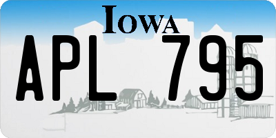 IA license plate APL795