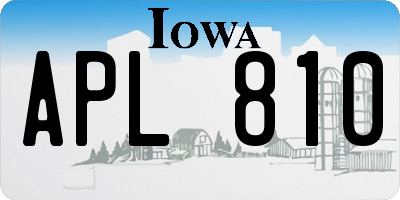 IA license plate APL810