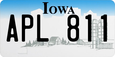 IA license plate APL811