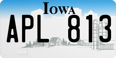IA license plate APL813