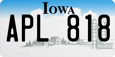 IA license plate APL818