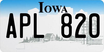IA license plate APL820