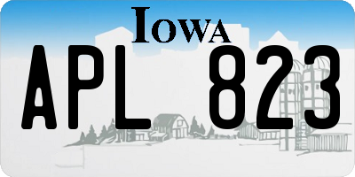 IA license plate APL823