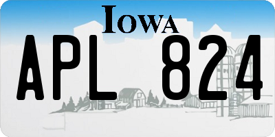 IA license plate APL824
