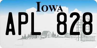 IA license plate APL828