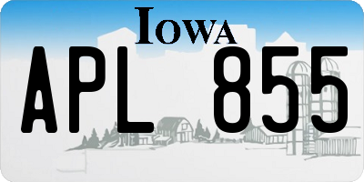 IA license plate APL855