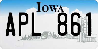IA license plate APL861