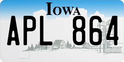IA license plate APL864