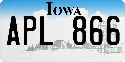 IA license plate APL866