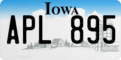 IA license plate APL895