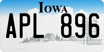 IA license plate APL896