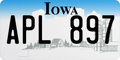 IA license plate APL897