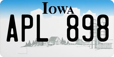 IA license plate APL898