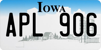 IA license plate APL906