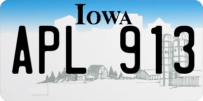 IA license plate APL913