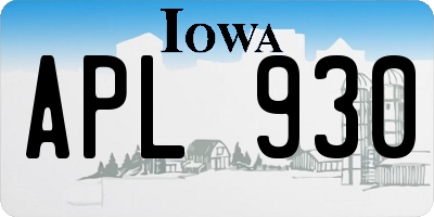 IA license plate APL930