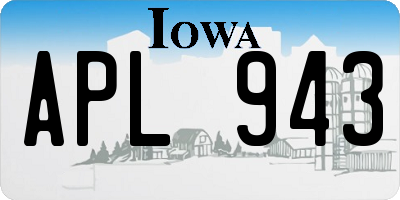 IA license plate APL943